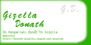 gizella donath business card